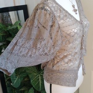 ⚜️ Bella D Crochet and Lace Top